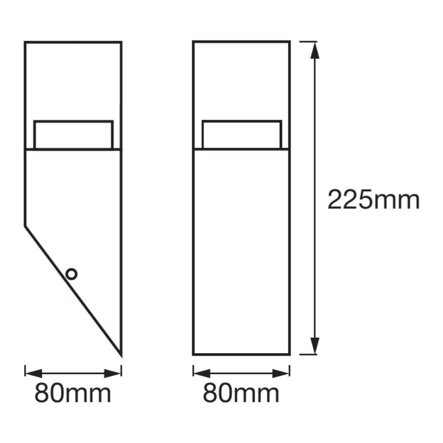 Ledvance - Светодиодный уличный настенный светильник CRYSTAL 1xLED/4,5W/230V IP44